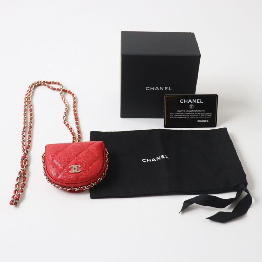 Chanel Matelasse Caviar Skin Chain Wallet Coin Case - Picture 2 of 3